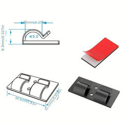 Double Hook Cable Clips UV Resistant Material Light Clips 20PCS