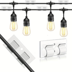 Double Hook Cable Clips UV Resistant Material Light Clips 20PCS