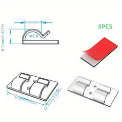 Double Hook Cable Clips UV Resistant Material Light Clips 20PCS