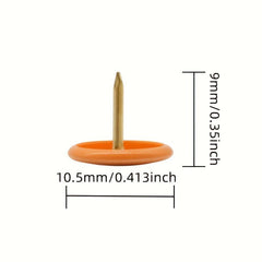 1600 Colorful Plastic Coated Push Pins in Small Box - 16 Colors