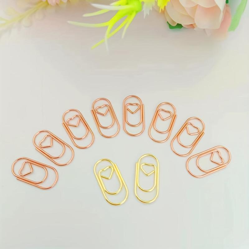 100pcs Mini Love Paper Clips for Office Use