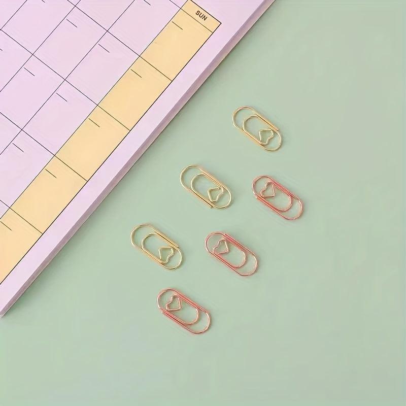 100pcs Mini Love Paper Clips for Office Use