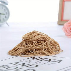 Natural Rubber Bands, Beige, 5.0cm Diameter, 0.16cm Thickness