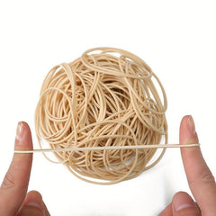 Natural Rubber Bands, Beige, 5.0cm Diameter, 0.16cm Thickness