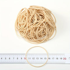 Natural Rubber Bands, Beige, 5.0cm Diameter, 0.16cm Thickness