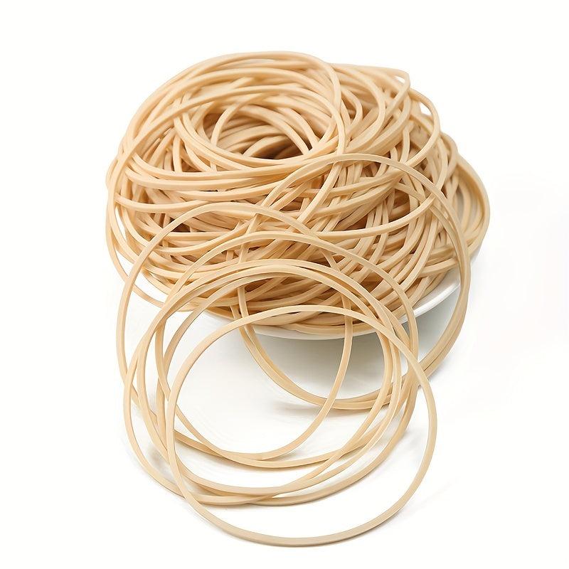 Natural Rubber Bands, Beige, 5.0cm Diameter, 0.16cm Thickness