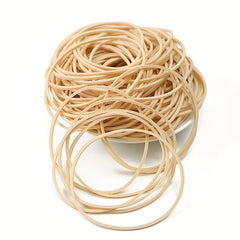 Natural Rubber Bands, Beige, 5.0cm Diameter, 0.16cm Thickness