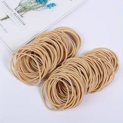 Natural Rubber Bands, Beige, 5.0cm Diameter, 0.16cm Thickness