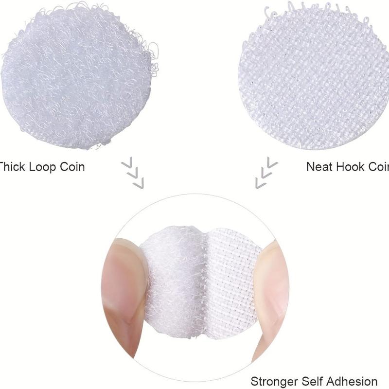 1500pcs 10mm Hook And Loop Dots Adhesive Coins for Classroom Office
