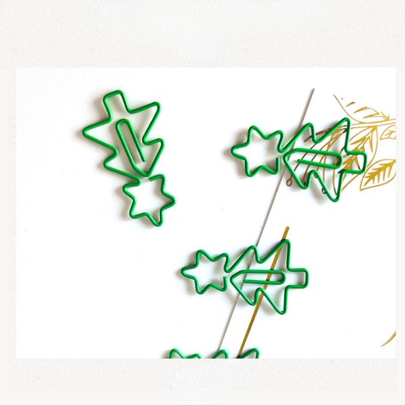 20pcs Christmas Tree Paper Clips Office School Stationery Accessory