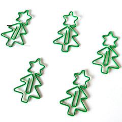 20pcs Christmas Tree Paper Clips Office School Stationery Accessory