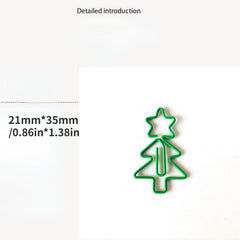 20pcs Christmas Tree Paper Clips Office School Stationery Accessory