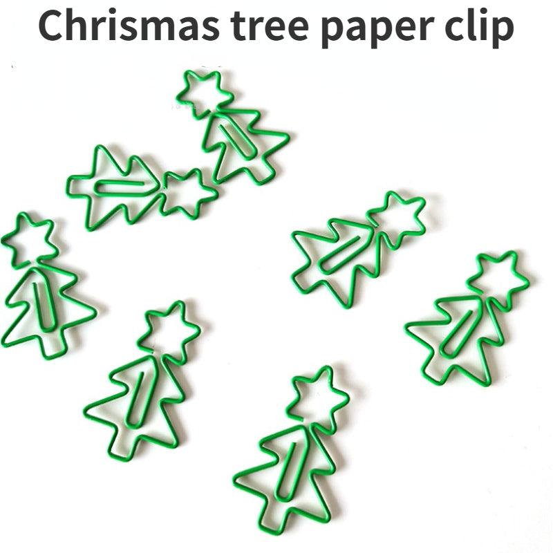 20pcs Christmas Tree Paper Clips Office School Stationery Accessory