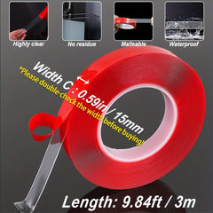 Heavy Duty Double Sided Adhesive Tape - Waterproof - Car DIY Craft Fabric