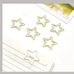 30pcs Star Metal Paper Clips Bookmarks Office Notebook School Stationery Accesso