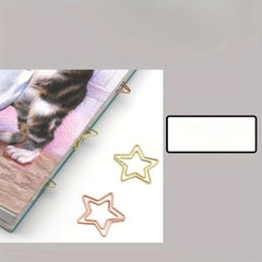 30pcs Star Metal Paper Clips Bookmarks Office Notebook School Stationery Accesso