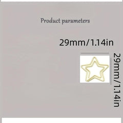 30pcs Star Metal Paper Clips Bookmarks Office Notebook School Stationery Accesso