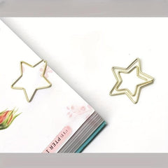 30pcs Star Metal Paper Clips Bookmarks Office Notebook School Stationery Accesso