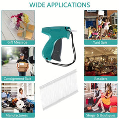 Clothes Tag Gun Retail Tagging Machine With 6 Pins And 1000 Barb Fasteners