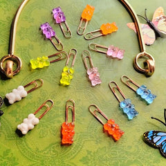 10pcs Bear Metal Rose Paper Clip Office School Stationery Decoration