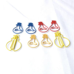 20pcs Cartoon Paper Clips Multicolor Bookmark Office Supplies