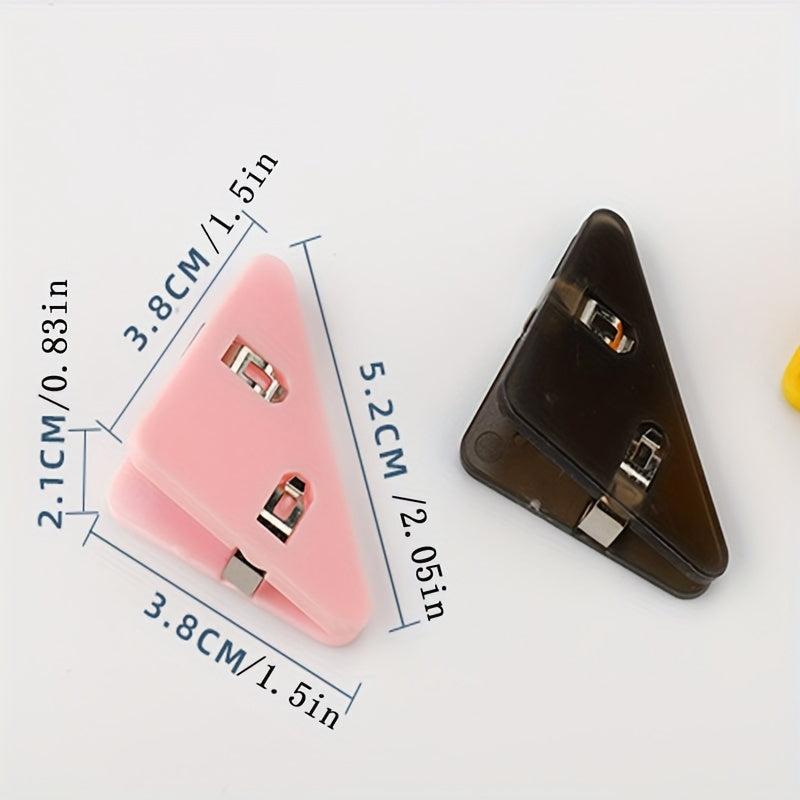 Triangle Corner Clip Folder A4 Bill Plastic Clip 50-70 Sheets Storage Office
