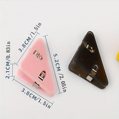 Triangle Corner Clip Folder A4 Bill Plastic Clip 50-70 Sheets Storage Office