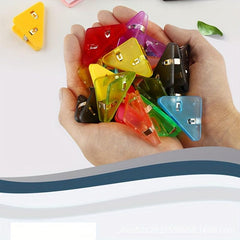 Triangle Corner Clip Folder A4 Bill Plastic Clip 50-70 Sheets Storage Office