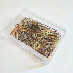 300pcs Colorful Reusable Paper Clips in Acrylic Box