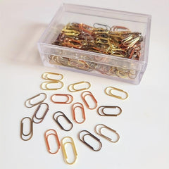300pcs Colorful Reusable Paper Clips in Acrylic Box