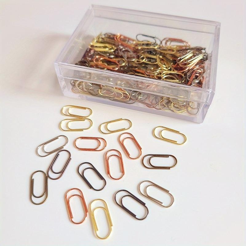 300pcs Colorful Reusable Paper Clips in Acrylic Box