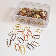 300pcs Colorful Reusable Paper Clips in Acrylic Box