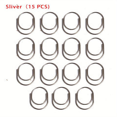 15pcs 25mm Paper Clips 3 Colors Nickel Plated School Stationery Supplies