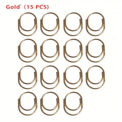 15pcs 25mm Paper Clips 3 Colors Nickel Plated School Stationery Supplies