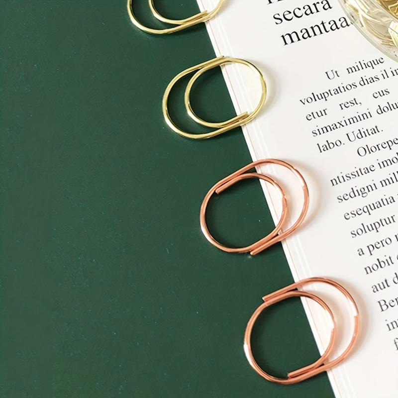 15pcs 25mm Paper Clips 3 Colors Nickel Plated School Stationery Supplies