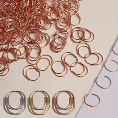 15pcs 25mm Paper Clips 3 Colors Nickel Plated School Stationery Supplies