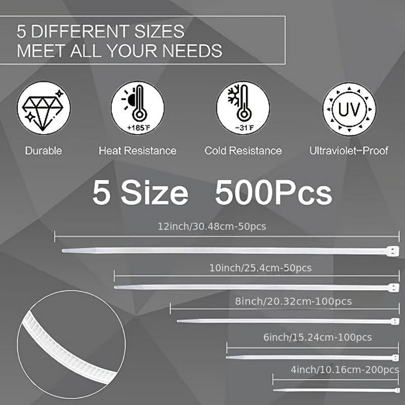 500pcs+ Zipper Ties for Camping & Travel Essentials