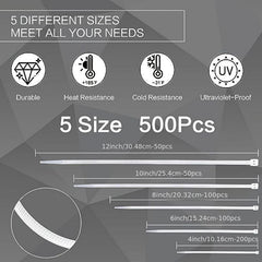 500pcs+ Zipper Ties for Camping & Travel Essentials