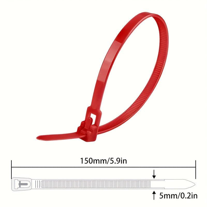20cm 10pcs Reusable Ties Nylon Ties Tensile Strength Wire Management Cable Ties
