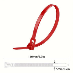 20cm 10pcs Reusable Ties Nylon Ties Tensile Strength Wire Management Cable Ties