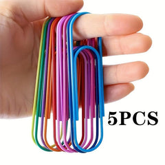 10 Pack Random 4 Inch Colored Jumbo Coated Paper Clips