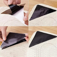 8pcs Non Slip Carpet Sticker Reusable Tape Self-adhesive Rug Carpet Sticker