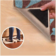 8pcs Non Slip Carpet Sticker Reusable Tape Self-adhesive Rug Carpet Sticker