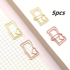 Cartoon Paperclip Metal Bookmark Learning Stationery