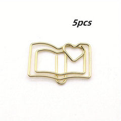 Cartoon Paperclip Metal Bookmark Learning Stationery