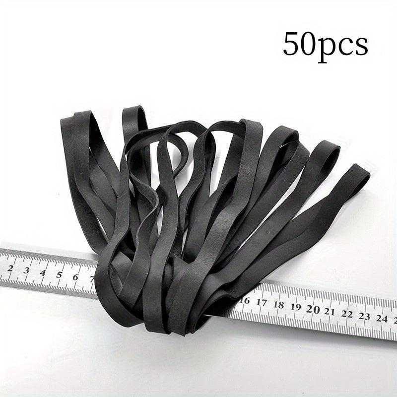 50-Piece Rubber Bands for Everyday Use, Strong and Elastic, Office and School