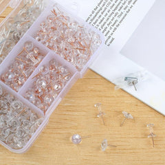 140pcs Clear Push Pins Set for Bulletin Board Wall Cork Board