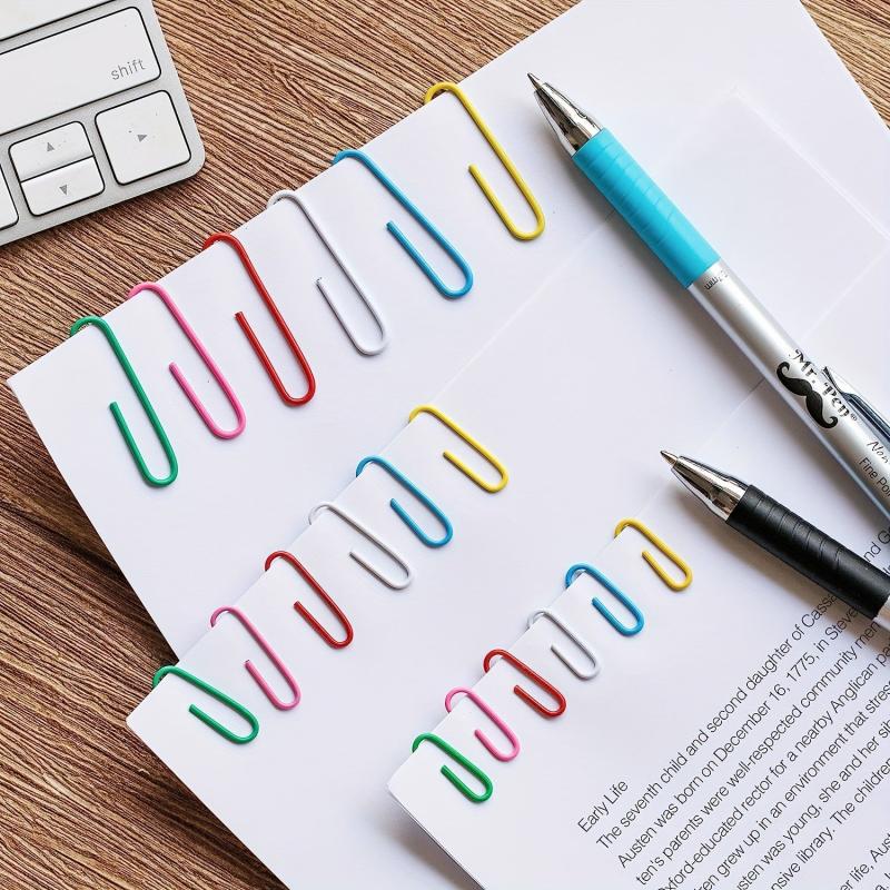 30 50 Mixed Colors Jumbo Paper Clips 100mm - Office School Filing Sorting Tool