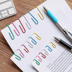 30 50 Mixed Colors Jumbo Paper Clips 100mm - Office School Filing Sorting Tool