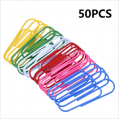 30 50 Mixed Colors Jumbo Paper Clips 100mm - Office School Filing Sorting Tool